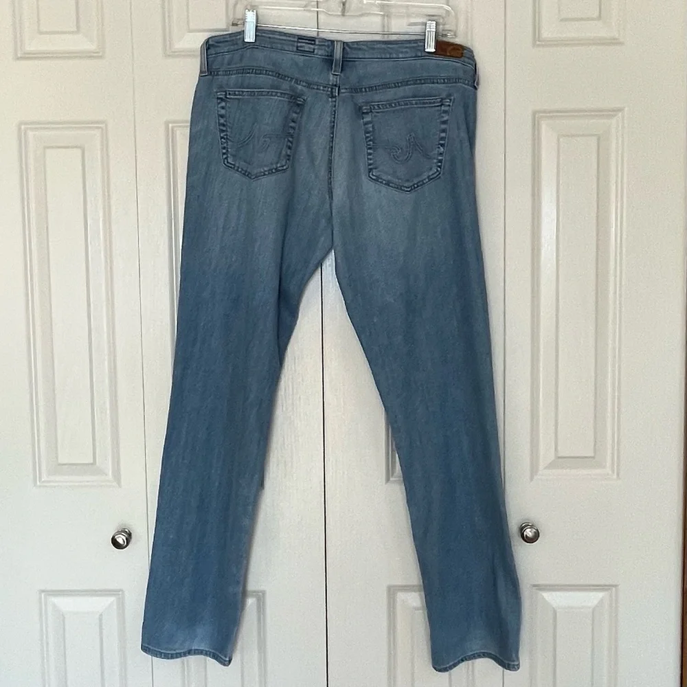 AG The Stevie Slim Straight Jeans Women's Light Wash Size 31 Made In USA Premium